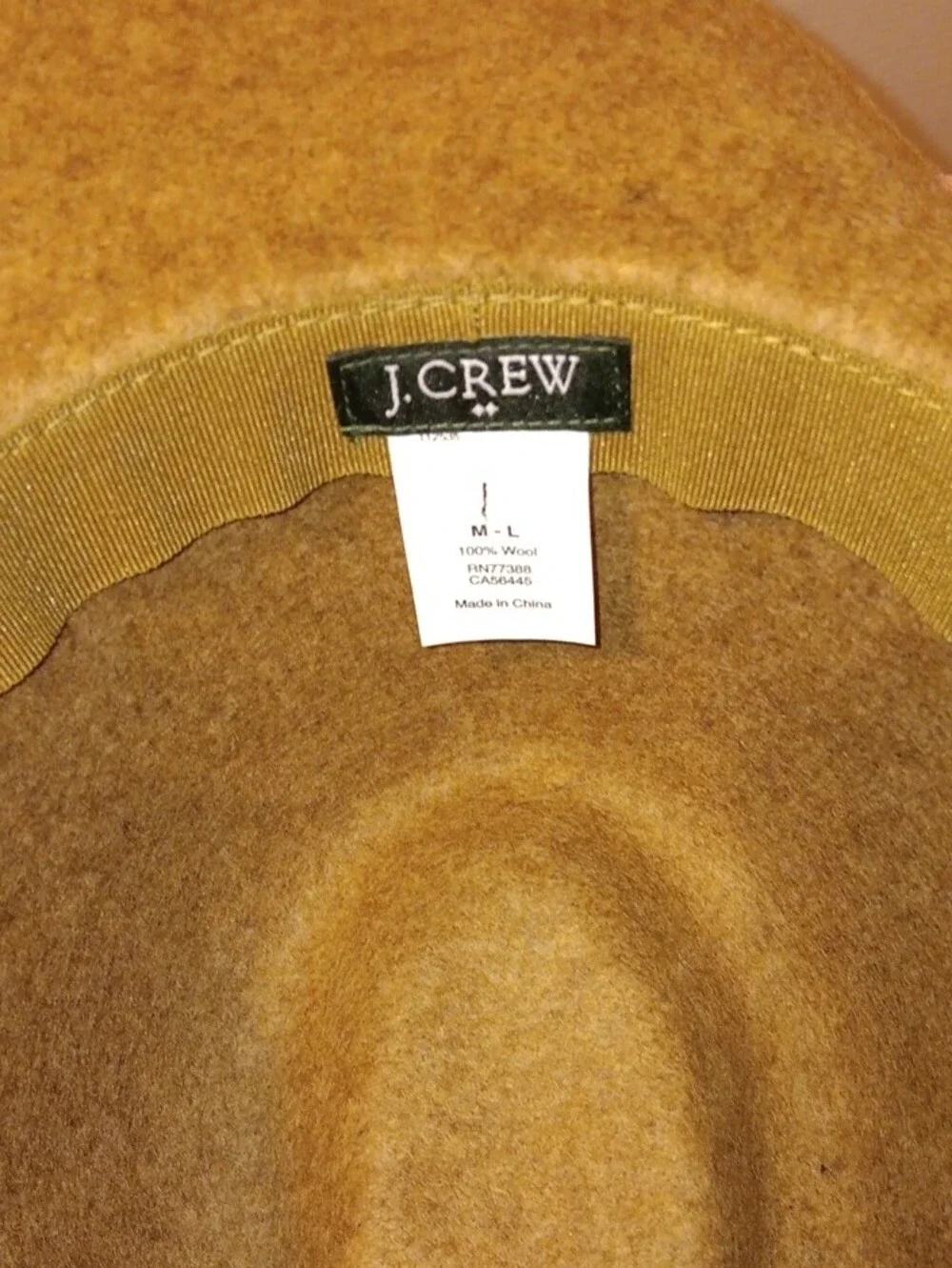 J. Crew Factory Tan Wool Felt Fedora